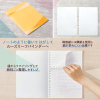 プラス ノート パスティ ノート型ルーズリーフ B5 ドット入り罫線 50枚 イエロー 76034 1冊