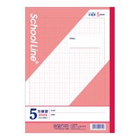 日本ノート 学習帳 スクールライン+ セミB5 5mm方眼罫 ピンク 30枚 LSP5P 1冊