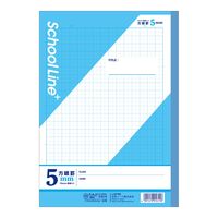日本ノート 学習帳 スクールライン+ セミB5 5mm方眼罫 30枚 ブルー LSP5B 1冊