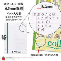 日本ノート トムとジェリーhang out セミB5 6.5mm30枚5柄セット U18705 1セット(1パック(5柄入)×3)