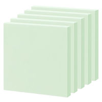 アスクル はたらく ふせん 付箋  75×75mm パステルグリーン （正方形） 5冊 オリジナル（わけあり品）