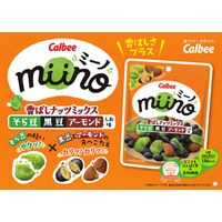 素材スナック菓子 miino ミーノ 香ばしナッツミックス そら豆黒豆アーモンド しお味 28g 1セット（1個×6） カルビー