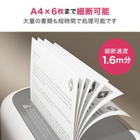 Deli 静音A4据え置型クロスカットシュレッダー クレジットカード・ホチキス裁断可 静か 最大細断枚数A4/6枚 T001 1個