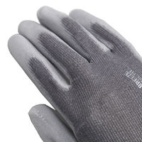 コーコス信岡 冷感機能糸手袋 ウレタンコーティング グレー M Nー3124 1双