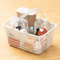 現場のチカラ　買い物カゴ 28.8L　幅515×奥行358×高さ252mm　ホワイト　1セット（1個×５） オリジナル