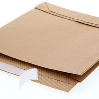 HEIKO 紙製クッション付き宅配袋 茶 300×60×320mm 封かんシール付 1セット（1袋（10枚入）×10） 004192023