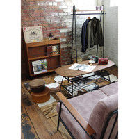 ICHIBA（市場） Anthem アンセム アジャスタブルテーブル 幅1100×奥行500×高さ400～520mm ANT-2734BR 1台（直送品）