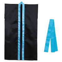 アーテック サテンロングハッピ黒（青襟）L（ハチマキ付） 2364（直送品）