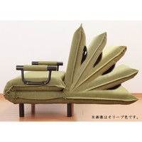 ファミリー・ライフ 省スペース3WAYソファベッド ネイビー ワイド 幅1030mm 1台（直送品）