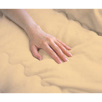 ファミリー・ライフ 裏フリースかいまき布団 ブルー系（衿カバー付き） 遠赤綿入り 幅1400×奥行2000mm 1枚（直送品）