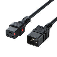 サンワサプライ 抜け防止ロック電源コード APW15-C20C19LK05 1本（直送品）