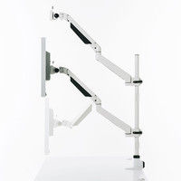 サンワサプライ 水平垂直多関節液晶モニターアーム（上下2面・白） CR-LA1303W 1台（直送品）