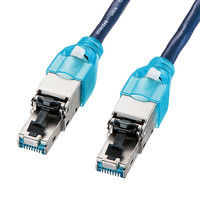 サンワサプライ CAT7H4LANケーブル 15m ネイビーブルー KB-T7H4-15NV（直送品）