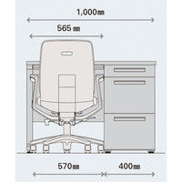 【設置込】イトーキ トルテRチェア ローバック オフィスチェア 布張り 抗菌張地仕様 肘無し アイビーグリーン KZ240PGM-W9Q2 1脚（直送品）