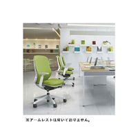 【無料引取付き】C633XW FSF5 |オカムラ シルフィー オフィスチェア ローバック 樹脂脚 背クッション 肘無し ライムグリーン 1脚（直送品）