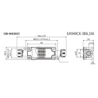 エスコ 3極(300V/15A) 端子台付中継ボックス(黒) EA940CX-3BA 1セット(3個)（直送品）