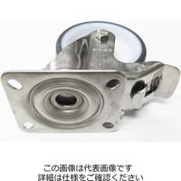 エスコ 150mm キャスター(自在・後ブレーキ付・ステンレス製) EA986LE-150A 1個（直送品）