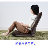 YAMAZEN（山善）コンパクトに2つ折りできるハイバック座椅子幅430×奥行570～920×高さ200～660mmブラウンIHZ-43（BR） 1脚（直送品）