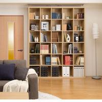 白井産業 セパルテック 重厚感のある本棚 書庫 セミオーダーラック A4ファイル対応 木製 ダークブラウン 幅752×奥行283×高さ1494mm（直送品）