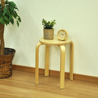 エイ・アイ・エス 木製丸椅子 組立式 ナチュラル LFMI-007NA 1脚（直送品）