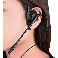 バッファロー 片耳イヤフック式モノラルヘッドセット/ＵＳＢ接続/マイク搭載/BSHSEUM110BK 1台（直送品）