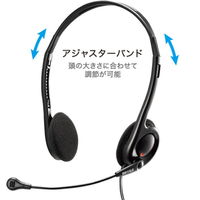 バッファロー 両耳ヘッドバンド式ステレオヘッドセット 4極ミニプ BSHSHCS100BK 1台（直送品）
