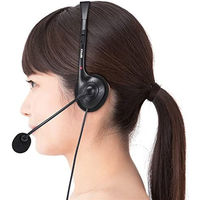 バッファロー 片耳ヘッドバンド式モノラルヘッドセット USB接続 BSHSHUM110BK 1台（直送品）