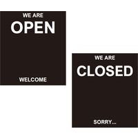 【スタンド看板】ファースト　スタンドスチールプレート両面マグネットシート付 OPEN/CLOSE WELCOME ブラック　1台（直送品）