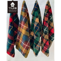 チェックファー ブランケット GJ6090 グリーン 70×100cm GJ6090_17G 1枚 川島織物セルコン（直送品）