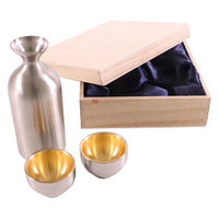 カンダ メタル丼 徳利Jr・ぐい呑み内金 セット 桐箱入 387337 1セット(徳利1個ぐい呑み2個入)（直送品）