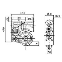 エスコ 調整戸車(上下左右調整式/Y型) EA986RH-29 1セット(15個)（直送品）