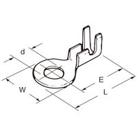 エスコ 0.50ー2.00mm2/ 8mm 丸形端子(薄型/100個) EA538RB-59 1セット(400個:100個×4袋)（直送品）