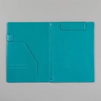 エスコ 320x230mm クリップファイル(二つ折り/ブラウン) EA762DA-164 1セット(3冊:1冊×3個)（直送品）