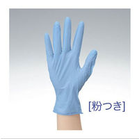 ニトリルグローブ BD ブルー 粉付き M 1箱（100枚） ファーストレイト（わけあり品）