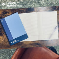 学研ステイフル コーネルメソッド 綴じノート B5 A罫 7mm横罫 ブルー ED03824 1セット(1冊×10)（直送品）