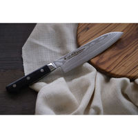 佐竹産業 三徳包丁 17cm 木柄 鍛接ダマスカス鋼 69層 濃州正宗 日本製 255731 1個（直送品）