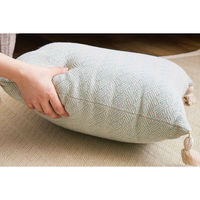 萩原敷物 クッション インド綿背当てクッション アルト 45×45cm ブルー 407649 1個（直送品）