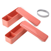 三好製作所 お弁当箱 GEL-COOL slim SL 2段 700ml マカロンピンク 423690 1個（直送品）