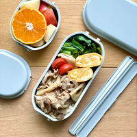 三好製作所 お弁当箱 GEL-COOL dome M 1段 600ml マカロンブルー 423757 1個（直送品）