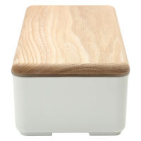 三好製作所 お弁当箱 木蓋のお弁当箱 セン 1段 500ml ホワイト 423814 1個（直送品）