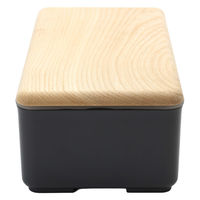 三好製作所 お弁当箱 木蓋のお弁当箱 セン 1段 500ml チャコール 423816 1個（直送品）