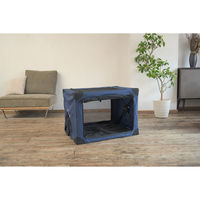 シンセーインターナショナル ペットキャリー 折りたたみ 簡単 ペットクレートワンタッチ M バッグ ネイビー 439248 1個（直送品）