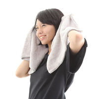 タオル ヘアタオル 40×100cm 思わず頬ずりしたくなるタオル ANGEL STEP Premium ライトグレー 449658 1個（直送品）