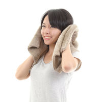 タオル ヘアタオル 40×100cm 思わず頬ずりしたくなるタオル ANGEL STEP Premium ライトブラウン 449660 1個（直送品）