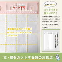 加栄レース アコーディオンカーテン アラベスク柄 フリーカット 100×250cm UVカット ホワイト 469362 1個（直送品）