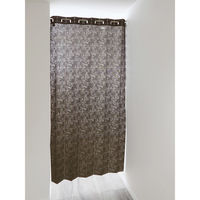 加栄レース アコーディオンカーテン アラベスク柄 フリーカット 100×250cm UVカット ダークブラウン 469366 1個（直送品）