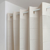 加栄レース アコーディオンカーテン 花柄 フリーカット 100×250cm アイボリー 469381 1個（直送品）