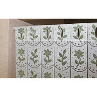 加栄レース アコーディオンカーテン 小花柄 フリーカット 95×190cm グリーン 469384 1個（直送品）