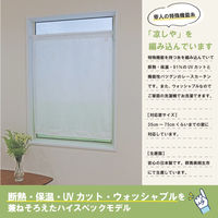 加栄レース レースカーテン リーフ柄 小窓 UVカット ミラーレース 70×90cm 省エネ ホワイト 469393 1個（直送品）