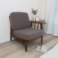 加栄レース ソファカバー 1人掛け用 セパレートタイプ 撥水加工 2枚組 グレー 469438 1個（直送品）